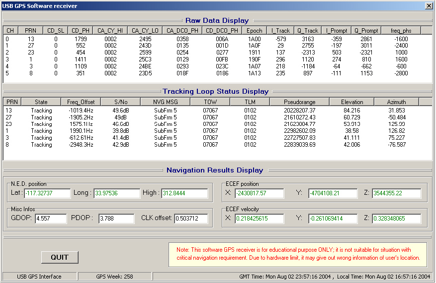  screenshot of application